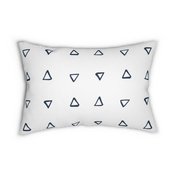 One Tribe Modern Navy Arrow Lumbar Pillow | Luxury Classy Soft and Comfy | Couch Living Room | Bedroom Set