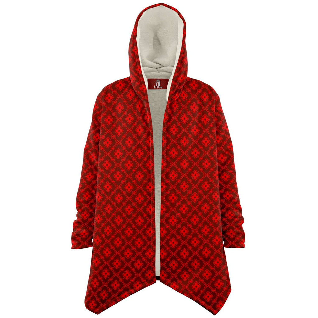 One Tribe Red Lotus Lounge Fleece Winter Cloak Jacket