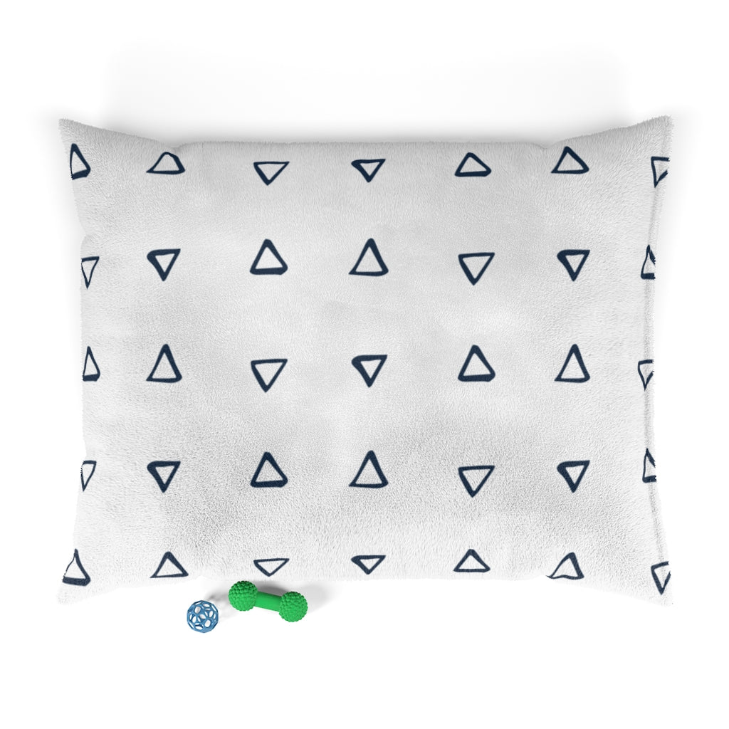 One Tribe Modern Navy Arrow Design Pet Bed | Dog Bed | Cat Bed | Soft Cozy Luxury Modern Simple Pillow Bed