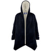 One Tribe Blue Zig Zag Lounge Fleece Winter Cloak Jacket