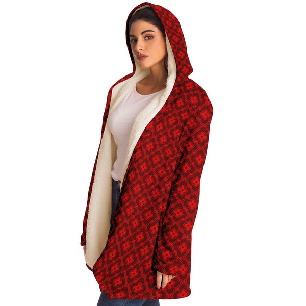 One Tribe Red Lotus Lounge Fleece Winter Cloak Jacket