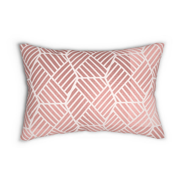 One Tribe Rose Gold Lumbar Pillow | Luxury Classy Soft and Comfy | Couch Living Room | Bedroom Set