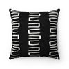 One Tribe Modern Black + White Faux Suede Square Pillow Case | Luxury Classy Soft and Comfy | Couch Living Room | Bedroom Set