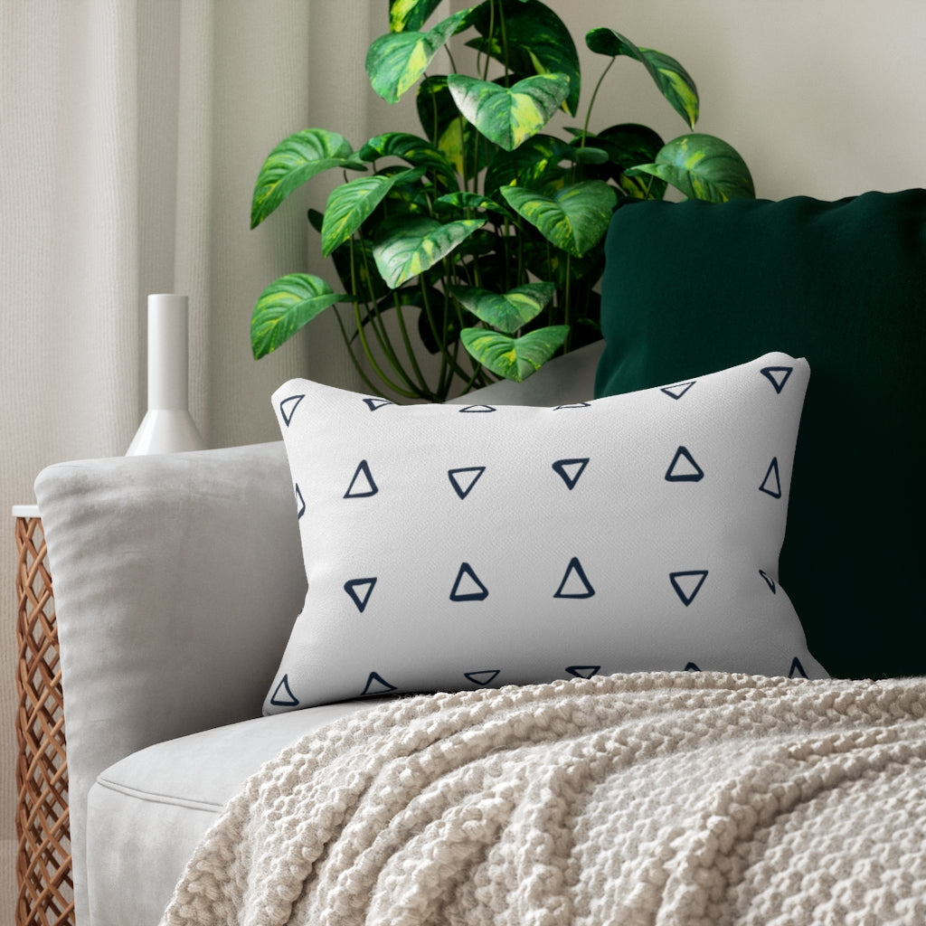 One Tribe Modern Navy Arrow Lumbar Pillow | Luxury Classy Soft and Comfy | Couch Living Room | Bedroom Set