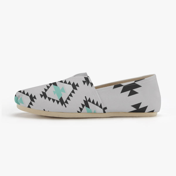 Teal Eagle One Tribe Canvas Slip Ons