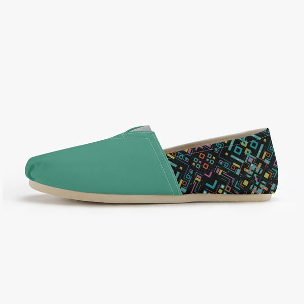 Teal Life One Tribe Canvas Slip Ons