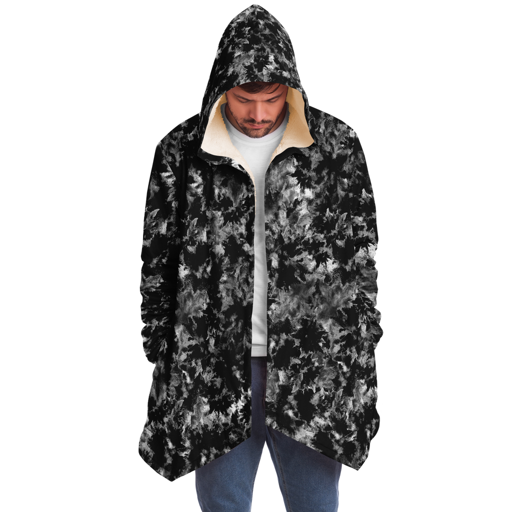 One Tribe Black Rose Lounge Fleece Winter Cloak Jacket