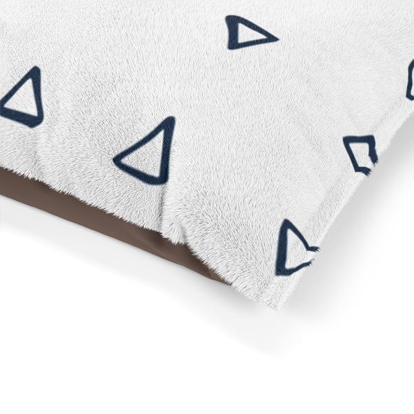 One Tribe Modern Navy Arrow Design Pet Bed | Dog Bed | Cat Bed | Soft Cozy Luxury Modern Simple Pillow Bed