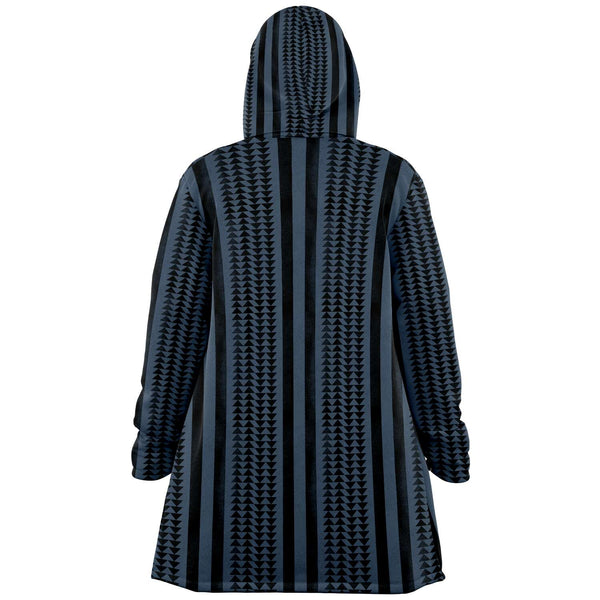 One Tribe Blue Lines Lounge Fleece Winter Cloak Jacket