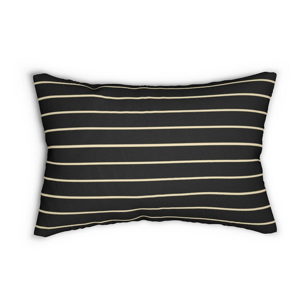One Tribe Black Gold Lumbar Pillow | Luxury Classy Soft and Comfy | Couch Living Room | Bedroom Set