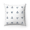 One Tribe Modern Navy Arrow Faux Suede Square Pillow Case | Luxury Classy Soft and Comfy | Couch Living Room | Bedroom Set