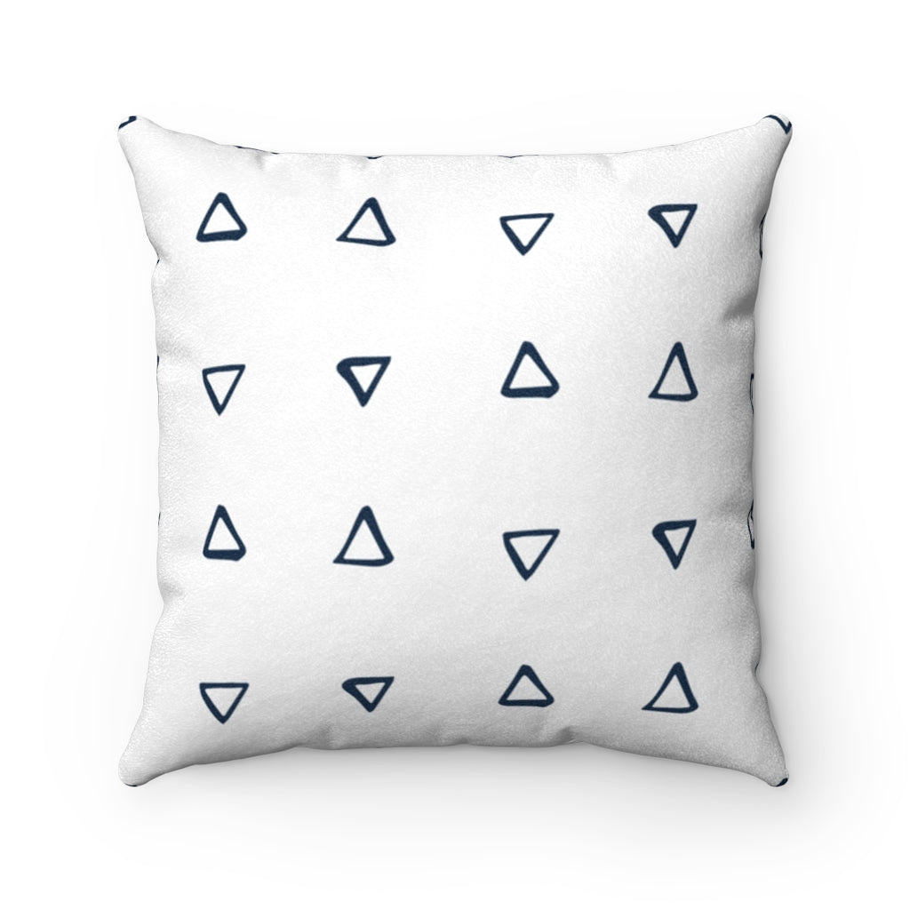 One Tribe Modern Navy Arrow Faux Suede Square Pillow Case | Luxury Classy Soft and Comfy | Couch Living Room | Bedroom Set