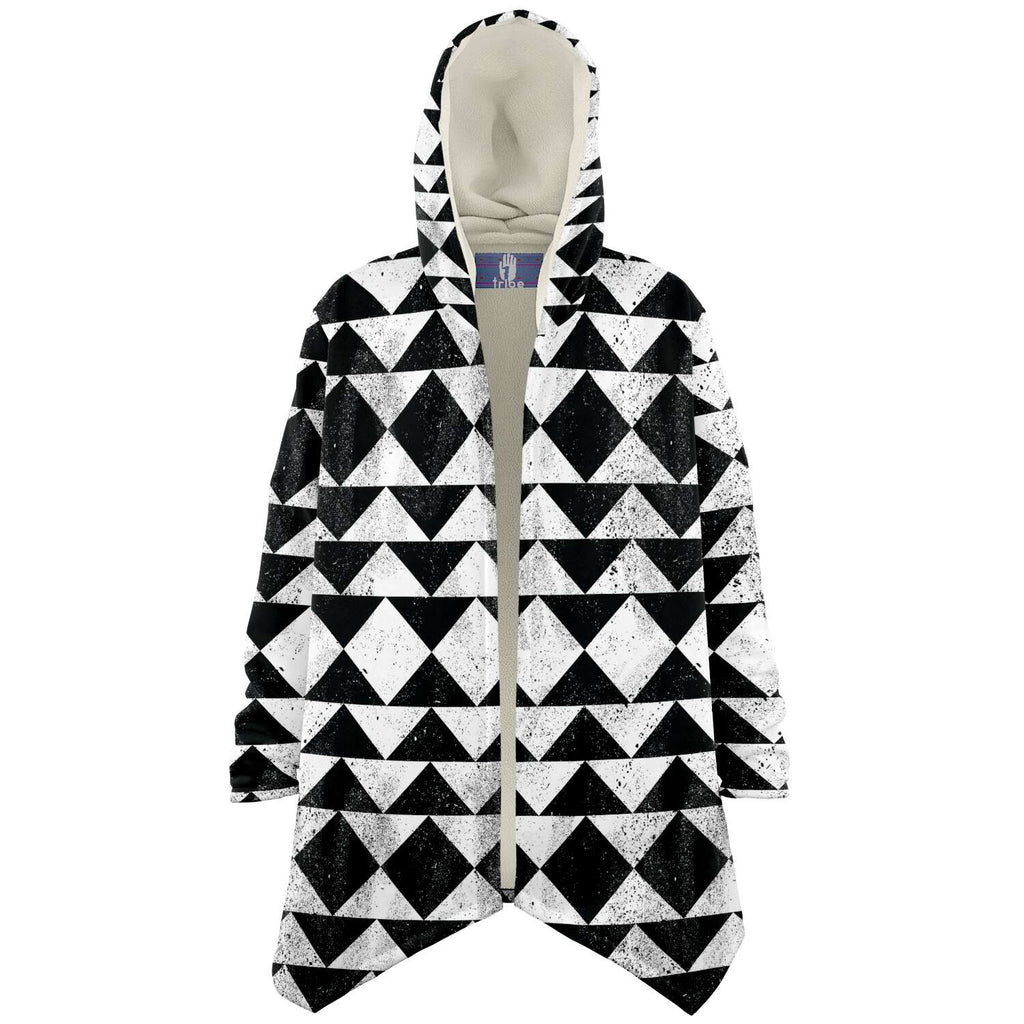 One Tribe Black Diamond Lounge Fleece Winter Cloak Jacket