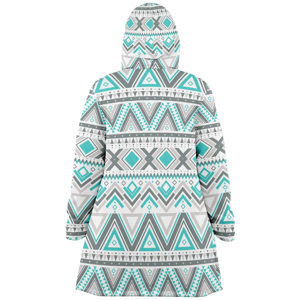 One Tribe Aztec Diamond Lounge Fleece Winter Cloak Jacket