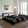 One Tribe Modern Black + White Comforter | Luxury Classy Soft and Comfy | Couch Living Room | Bedroom Set